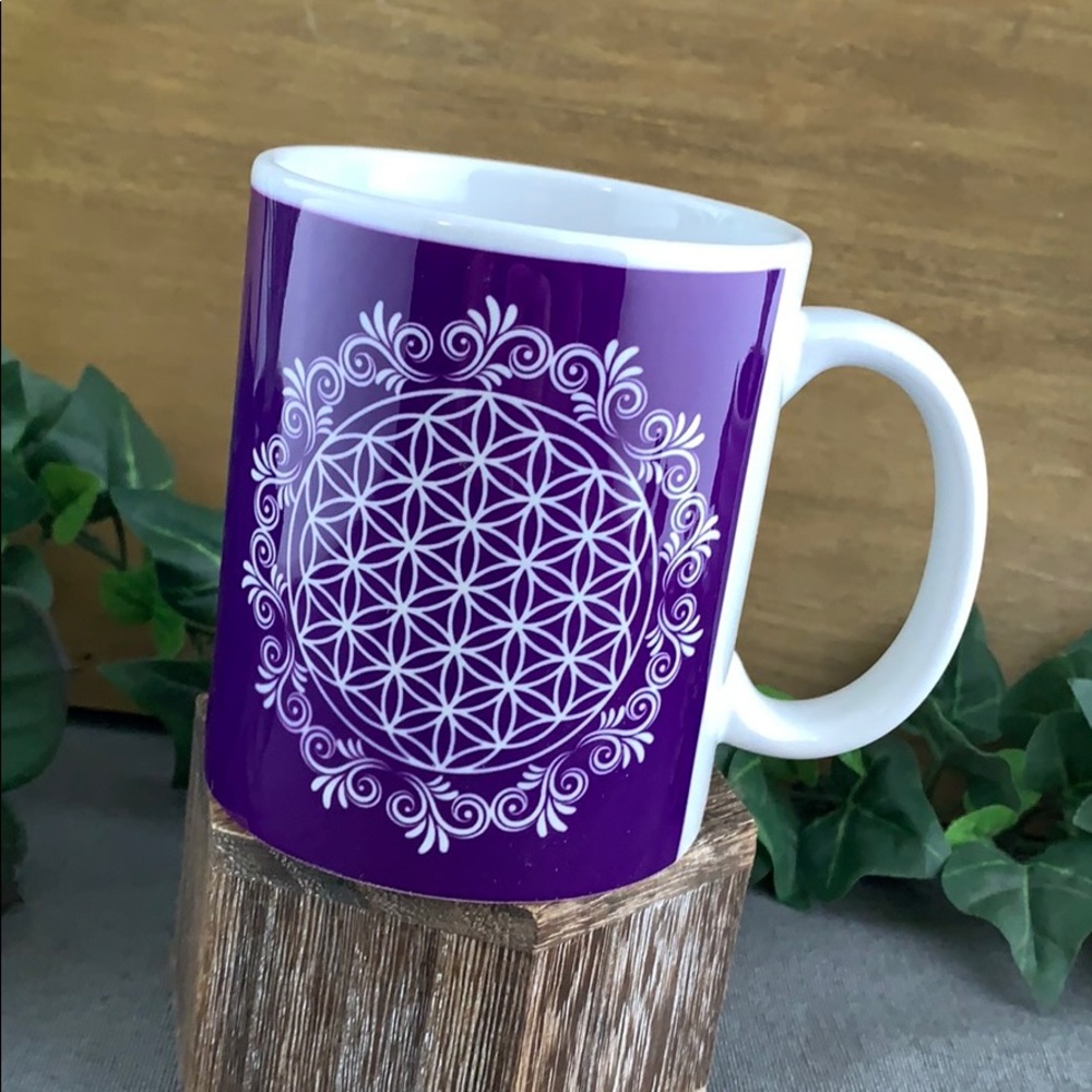 Purple Flower of Life Coffee Mug